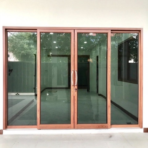 อลูมิเนียมลายไม้ บานเลื่อน